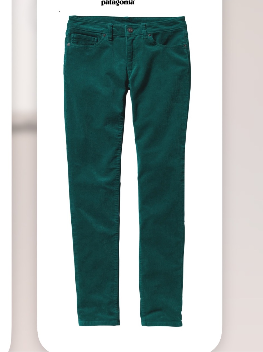 Patagonia fitted corduroy cord pants teal 29 (8)